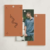 "El Ranchero" - Baby Shower Favor Tags in Rust by Ani Somi - Back of Tag Options