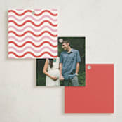 "Wavy Frame Fun" - Baby Shower Favor Tags in Watermelon by Ro Pacifico - Back of Tag Options