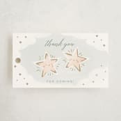"Twin Stars" - Baby Shower Favor Tags in Sky by Lori Wemple - Front