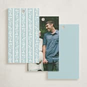 "Vintage Stripe" - Baby Shower Favor Tags in Powder Blue by Anna Black - Back of Tag Options