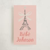 "Paris Postcard" - Baby Shower Favor Tags in Petal by Karidy Walker - Front