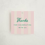 "Preppy Confetti" - Baby Shower Favor Tags in Peony by Olivia Raufman - Front