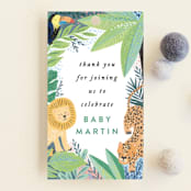 "Jungle Animal Sketchbook" - Baby Shower Favor Tags in Canary by Alethea and Ruth - Front