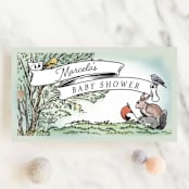 "Victorian Forest Scene" - Baby Shower Favor Tags in Mint by Becky Nimoy - Front