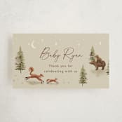 "Forest Adventure" - Baby Shower Favor Tags in Olive by Elly - Front