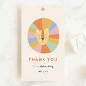 "Wild One" - Baby Shower Favor Tags in Circus by Pixel and Hank - Front