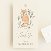 "Vintage woodland" - Baby Shower Favor Tags in Ginger by Creo Study - Front