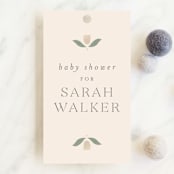 "scandinavian flower" - Baby Shower Favor Tags in Blush by Sara Hicks Malone - Front