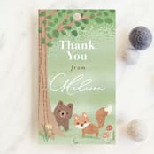 "Into the Woods" - Baby Shower Favor Tags in Earth by Jennifer Wick - Front