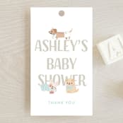 "Puppy" - Baby Shower Favor Tags in Little Boy Blue by Itsy Belle Studio - Front