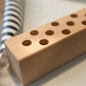 "24" Natural Wood Candleholder" - Candle Holders in white by Katelin Simons