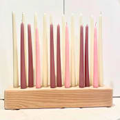 "18" Natural Wood Candleholder" - Candle Holders in gray by Katelin Simons