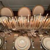 "47" Whitewash Wood Candleholder" - Candle Holders in pink by Katelin Simons