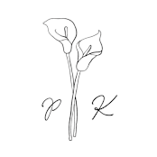 "Custom Calla Lily Monogram" - Commissioned Design Element in black by Kelly Watkins