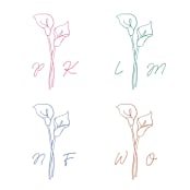 "Custom Calla Lily Monogram" - Commissioned Design Element in black by Kelly Watkins