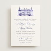 "Custom Monochrome Watercolor Venue" - Commissioned Design Element in beige by Cass Loh