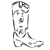 "Custom Monogram Cowboy Boot Crest" - Commissioned Design Element in multicolor by Claudia Orengo