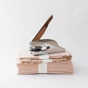 "Paper Embosser Design No.8 - Leafy Branch" - Embossers in silver by Jenny Sanders