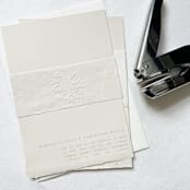 "Paper Embosser Design No.11 - Bold Laurel" - Embossers in silver by Jenny Sanders