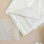 "Paper Embosser Monogram No.12 Romantic Circle Laurel" - Embossers in silver by Jenny Sanders