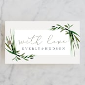 "Botanical Frame" - Wedding Favor Tags in Fern by Kate Ahn - Front