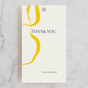 "Ophelia" - Wedding Favor Tags in Golden by Mere Paper - Front