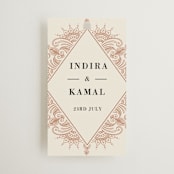"Regal Mehndi" - Wedding Favor Tags in Champagne Rose by Oma N. Ramkhelawan - Front