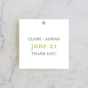 "float + celebrate" - Wedding Favor Tags in Celery by Float Paperie - Front