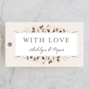 "Gone To Seed" - Wedding Favor Tags in Taupe by Honeybunch Studio - Front
