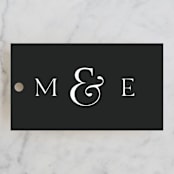 "Finley" - Wedding Favor Tags in Graphite by Kristie Kern - Front