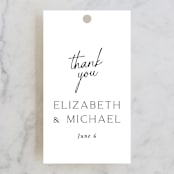 "Symphony" - Wedding Favor Tags in Pearl by Jackie Mangiolino - Front