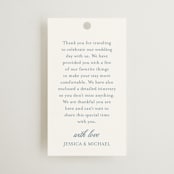 "Empire" - Wedding Favor Tags in Dusty Blue by Jennifer Postorino - Front