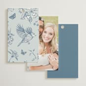 "Empire" - Wedding Favor Tags in Dusty Blue by Jennifer Postorino - Back of Card Options