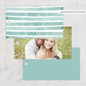 "Tidal Stripe" - Wedding Favor Tags in Sky by Katharine Watson - Back of Card Options
