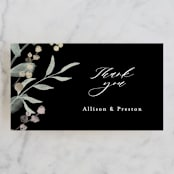 "Enchanted fields" - Wedding Favor Tags in Noir by Jennifer Wick - Front