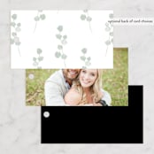 "Enchanted fields" - Wedding Favor Tags in Noir by Jennifer Wick - Back of Card Options