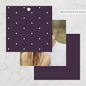 "Evening Bloom" - Wedding Favor Tags in Eggplant by Snow and Ivy - Back of Card Options