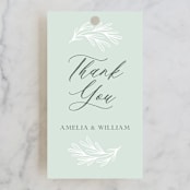 "Fairy Forest" - Wedding Favor Tags in Sage by Kristen Knechtel - Front
