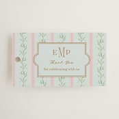 "Castle" - Wedding Favor Tags in Hummingbird by Claudia Orengo - Front