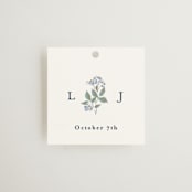 "Climbing Florals" - Wedding Favor Tags in Sapphire by Olivia Raufman - Front