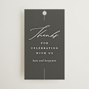 "Formal lines" - Wedding Favor Tags in Iron by Erica Krystek - Front