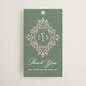 "Princess" - Wedding Favor Tags in Pine by Claudia Orengo - Front
