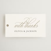 "Fineline" - Wedding Favor Tags in Spun Sugar by Jessica Williams - Front