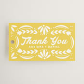 "Pretty Picado" - Wedding Favor Tags in Sunshine by Jessie Steury - Front