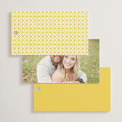 "Pretty Picado" - Wedding Favor Tags in Sunshine by Jessie Steury - Back of Card Options
