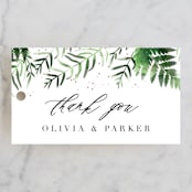 "Framed in Ferns" - Wedding Favor Tags in Petal by Kristie Kern - Front