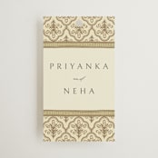 "Aatreya" - Wedding Favor Tags in Marigold by Pati Cascino - Front
