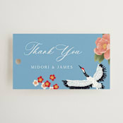 "kimono" - Wedding Favor Tags in Ocean by Elly - Front