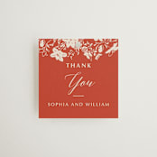 "Abstract Flora" - Wedding Favor Tags in Lava by Stellax Creative - Front
