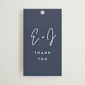 "Marked" - Wedding Favor Tags in Navy by JoAnn Jinks - Front